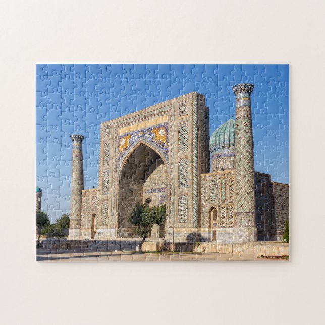 Puzzle Carré Registan au coucher du soleil - Samarkand, O (Horizontal)