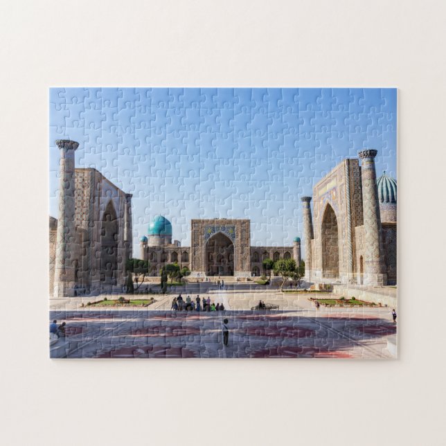 Puzzle Carré Registan au coucher du soleil - Samarkand, O (Horizontal)