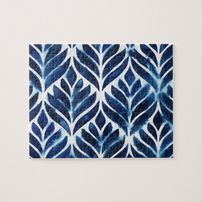 Puzzle Carreaux d'aquarelle de cobalt IV (Horizontal)