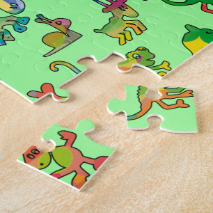 Puzzle Carreaux de Motif Animaux Abstraits
