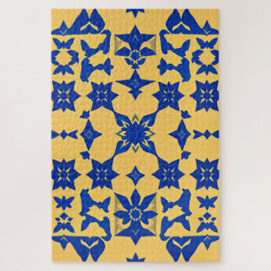 Puzzle Carreaux de motif de bleu des Caraïbes à motif azu