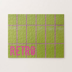 Puzzle Carrelage Green Retro 80s les années 70 60s vintag