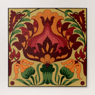 Puzzle Carrelage vintage, décoration Art Nouveau.