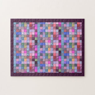 Puzzle Carrés mosaïques multicolores