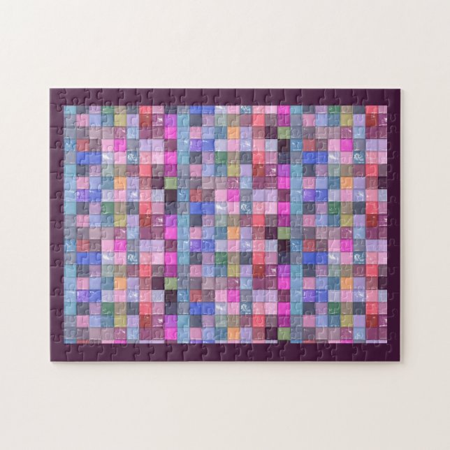 Puzzle Carrés mosaïques multicolores (Horizontal)