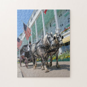 Puzzle Carriage à cheval de l'île Mackinac-11x14-252 pc