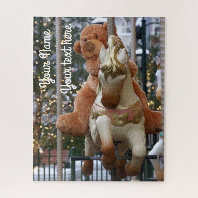Puzzle Carrousel avec ours en peluche (Vertical)