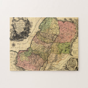 Puzzle Carte 1759 de l'Israël antique avec les 12 tribus