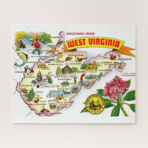 Puzzle Carte ancienne de Virginie-Occidentale
