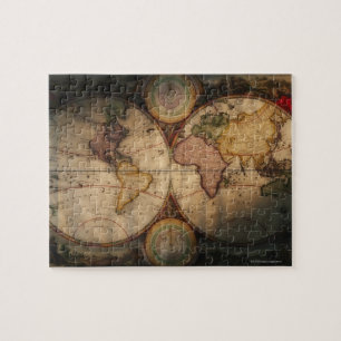Puzzle Carte antique 2 du monde
