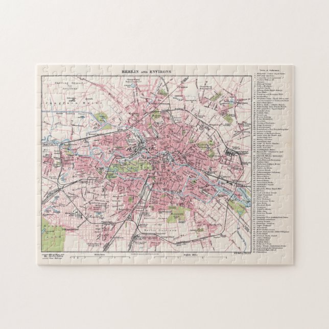 Puzzle Carte antique Berlin et Environs (Horizontal)