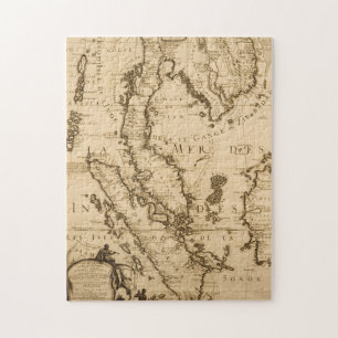 Puzzle Carte antique d'Asie du Sud-Est 1687