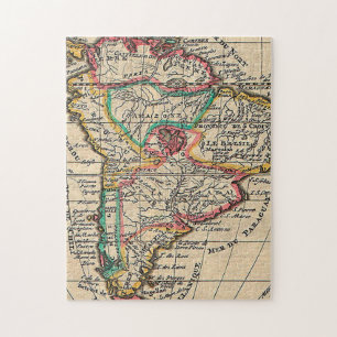 Puzzle Carte antique de l'Amérique du Sud