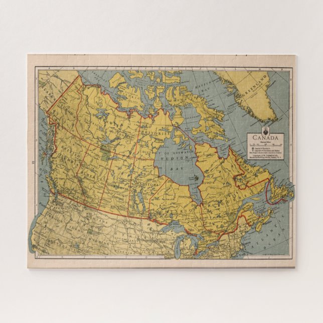 Puzzle Carte antique du Canada (Horizontal)