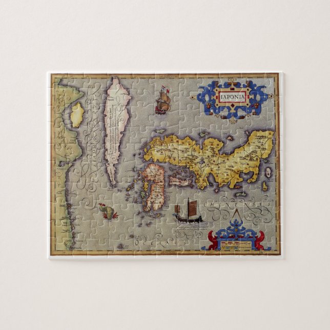 Puzzle Carte antique du Japon par Mercator et Hondius (Horizontal)