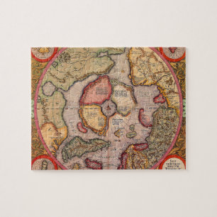 Puzzle Carte antique du pôle Nord Carte par Mercator