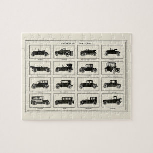 Puzzle Carte automobile classique Collecteur d'art vintag