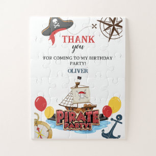 Puzzle Carte cadeau d'anniversaire de Merci marin pirate 