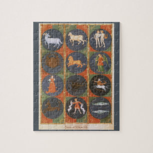 Puzzle Carte céleste vintage, carte astrologique du zodia