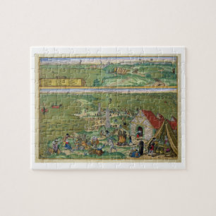 Puzzle Carte de Cadix, de "Civitates Orbis Terrarum" par