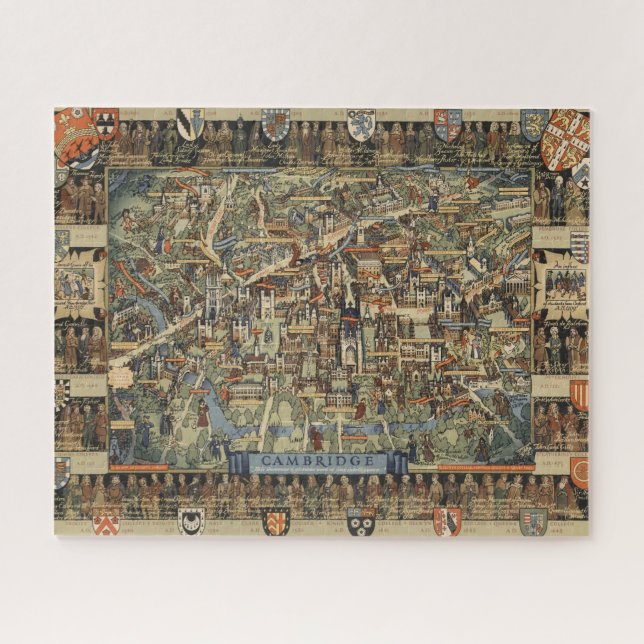 Puzzle Carte de Cambridge, Angleterre (Horizontal)