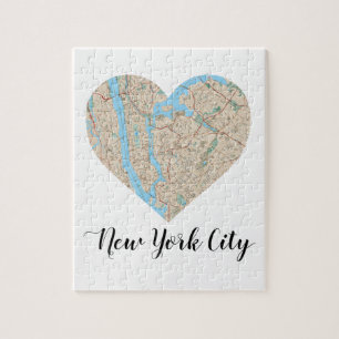 Puzzle Carte de coeur de New York City