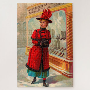 Puzzle Carte de commerce victorienne : Woonsocket Spécial