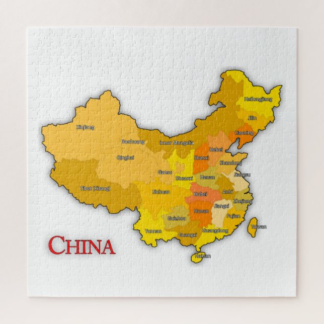 Puzzle Carte de la Chine (Vertical)