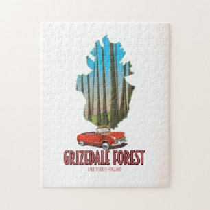 Puzzle carte de la forêt de Grizdale district des lacs An
