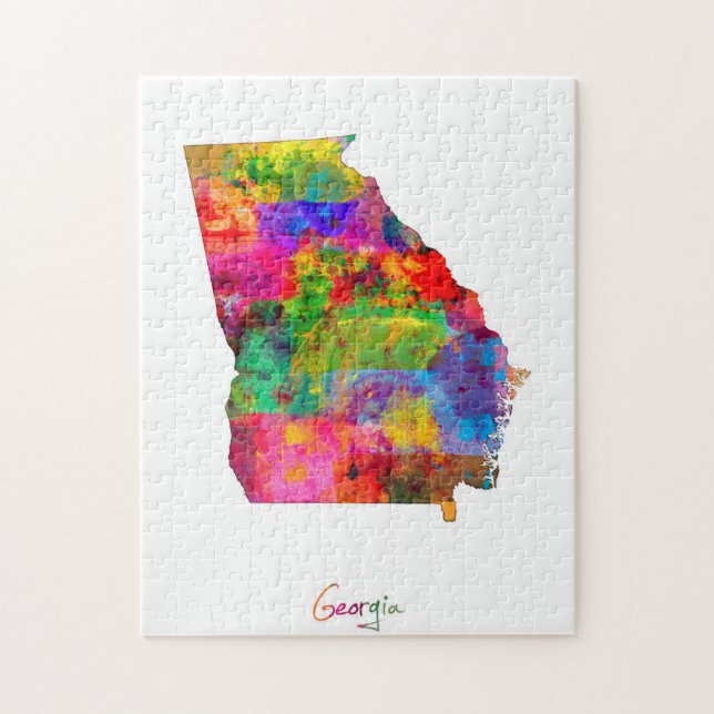 Puzzle Carte de la Géorgie (Vertical)