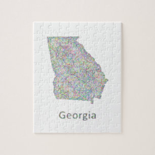 Puzzle Carte de la Géorgie