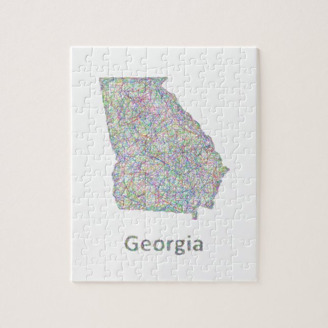 Puzzle Carte de la Géorgie (Vertical)