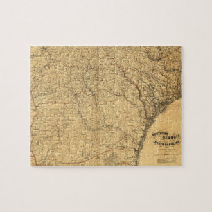 Puzzle Carte de la Géorgie du sud et partie de la