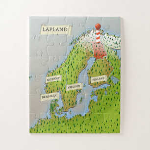 Puzzle Carte De La Laponie