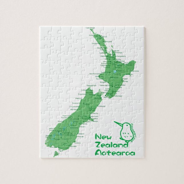 Puzzle Carte de la Nouvelle-Zélande (Vertical)