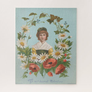 Puzzle Carte de la Saint-Valentin allemande rétro kitsch,