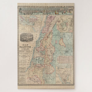 Puzzle Carte de la Terre sainte de Palestine pour les lec