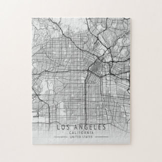 Puzzle Carte de la ville de Los Angeles California