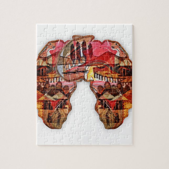 Puzzle Carte de l'Afrique : Célébrer la saison avec la cu (Vertical)