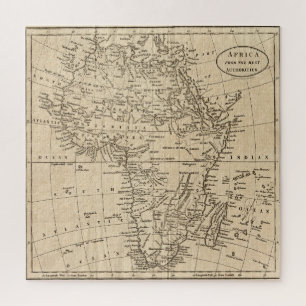 Puzzle Carte de l'Afrique vintage