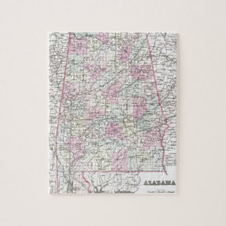 Puzzle Carte de l'Alabama