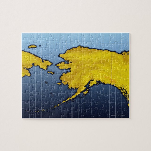 Puzzle Carte de l'Alaska (Horizontal)