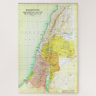 Puzzle Carte de l'ancien Christ Palestine 37AD