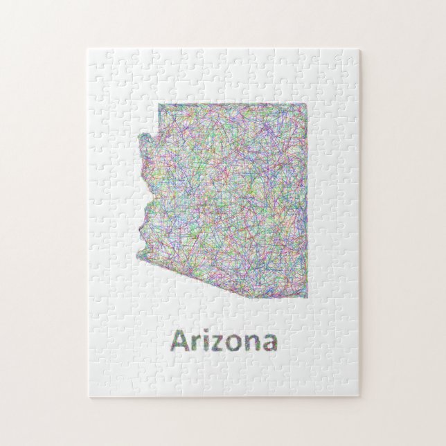 Puzzle Carte de l'Arizona (Vertical)