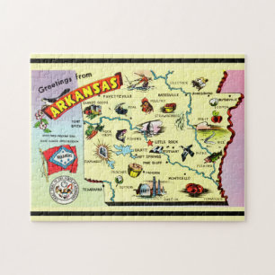 Puzzle Carte de l'Arkansas 11x14