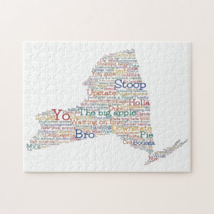 Puzzle Carte de l'art de New York USA Slang Word