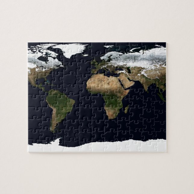 Puzzle Carte de l'Atlas géographique mondial de la Terre  (Horizontal)