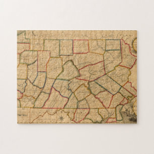Puzzle Carte De L'État De Pennsylvanie