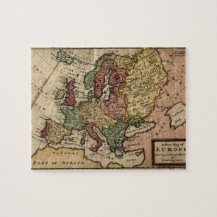 Puzzle Carte de l'Europe 1721 par Herman Moll