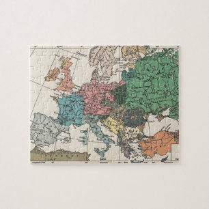 Puzzle Carte de l'Europe vintage